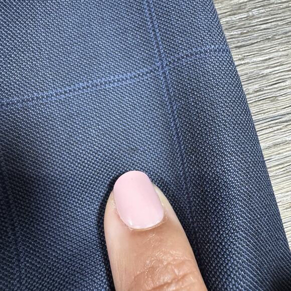 SUITSUPPLY Wool Vitale Barberis Blue Two Button Lazio Blazer Sz 42 Windowpane - Picture 14 of 16